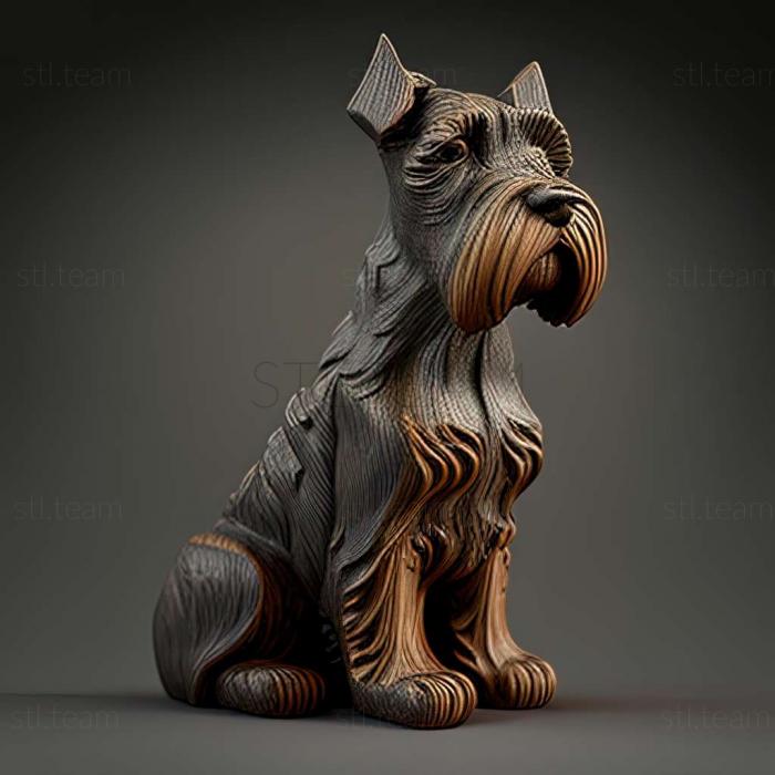 3D model Zwergschnauzer dog (STL)